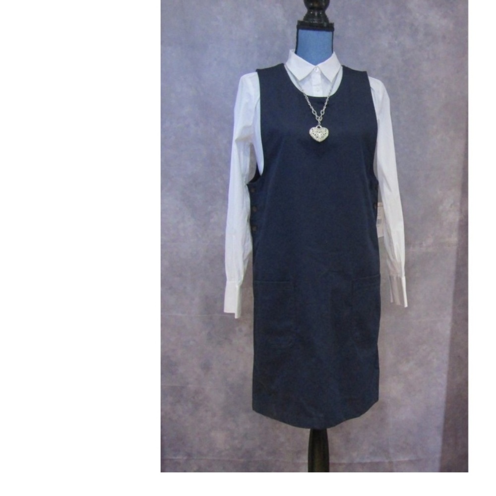 NEW Karen Scott Navy Blue Jumper Dress Size S